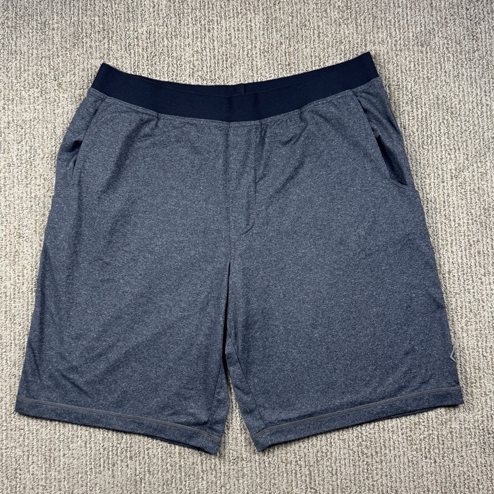 Prana Mens L Mojo Chakara Yoga Shorts Pull On Stretch Grey